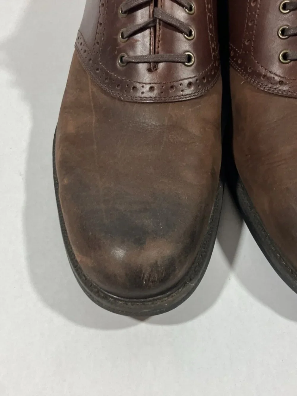 Men’s Leather Johnston And Murphy Dress Shoes Size 11.5 Dual Width